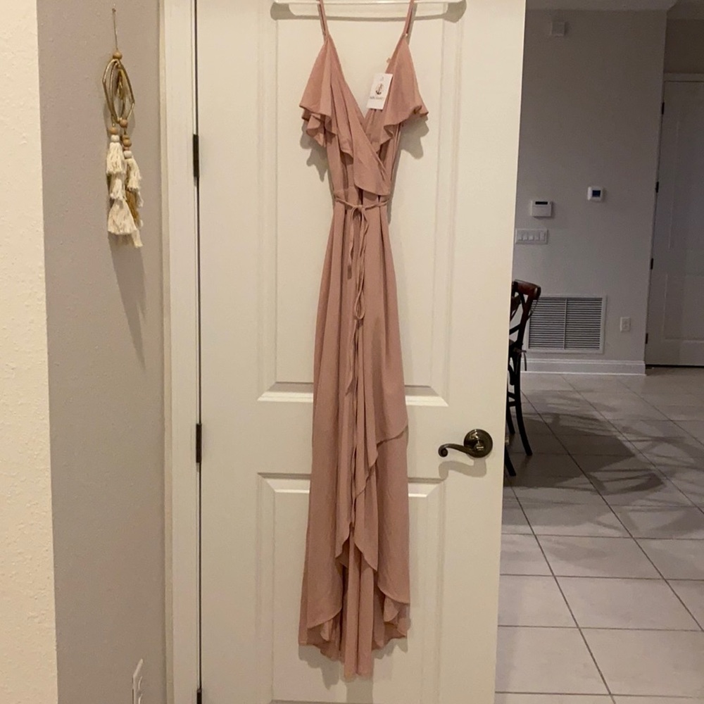 Pale pink maxi dress NWT nursing friendly